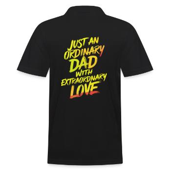 Papa ordinaire, amour extraordinaire - Polo Homme - noir - Dos - Kai (181cm)