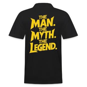 L’homme Le mythe La légende Dynamique - Polo Homme - noir - Dos - Kai (181cm)