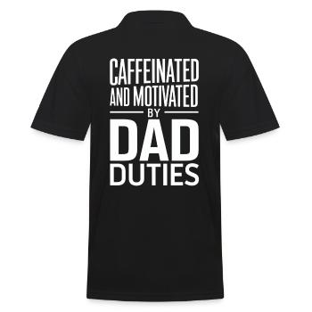 Caféiné et motivé par les devoirs de papa - Polo Homme - noir - Dos - Kai (181cm)