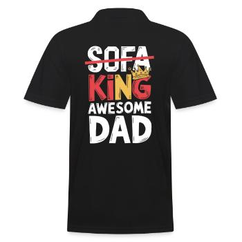 Sofa King Fantastic Dad - Men's Polo Shirt - black - Back - Kai (181cm)