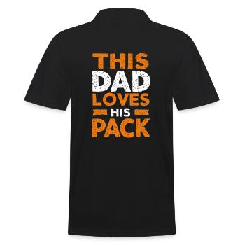 Ce papa aime sa meute Fier père - Polo Homme - noir - Dos - Kai (181cm)