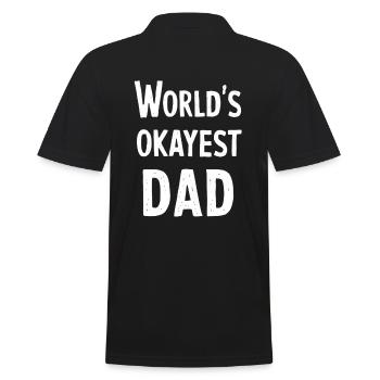 Weltbester Okayester Papa - Männer Poloshirt - Schwarz - Hinten - Kai (181cm)