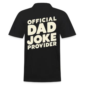 Offizieller Vater Witzelieferant - Männer Poloshirt - Schwarz - Hinten - Kai (181cm)