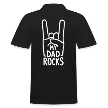 Mon père est le meilleur signe de la main - Polo Homme - noir - Dos - Kai (181cm)