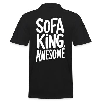 Canapé King Génial Dicton Drôle - Polo Homme - noir - Dos - Kai (181cm)