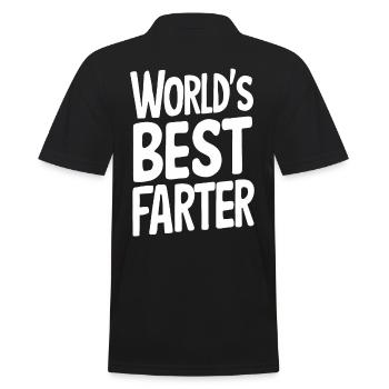 Meilleur père du monde : dicton amusant - Polo Homme - noir - Dos - Kai (181cm)