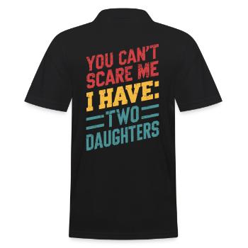Du Kannst Mich Nicht Erschrecken Ich Habe Zwei - Männer Poloshirt - Schwarz - Hinten - Kai (181cm)