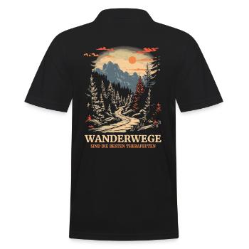 Les sentiers de randonnée sont les meilleurs thérapeutes - Polo Homme - noir - Dos - Kai (181cm)