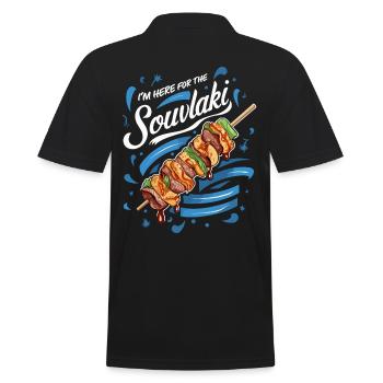 Je suis ici pour l’expérience souvlaki - Polo Homme - noir - Dos - Kai (181cm)