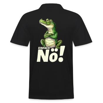 Crocodile avec un simple non-dit - Polo Homme - noir - Dos - Kai (181cm)