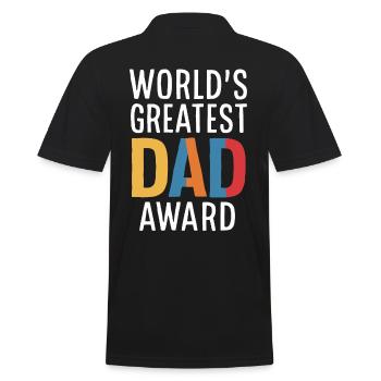 World's Greatest Dad Award - Männer Poloshirt - Schwarz - Hinten - Kai (181cm)