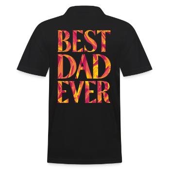 Meilleur papa du monde : Motif ardent - Polo Homme - noir - Dos - Kai (181cm)
