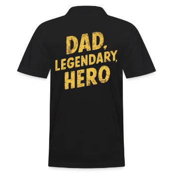 Motif de héros légendaire de papa pour vous - Polo Homme - noir - Dos - Kai (181cm)