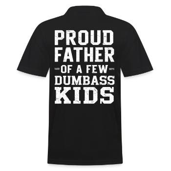 Stolzer Vater Einiger Chaotischer Kinder - Männer Poloshirt - Schwarz - Hinten - Kai (181cm)