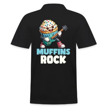 Muffin musical avec guitare - Polo Homme - noir - Dos - Kai (181cm)