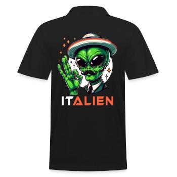 Italy Souvenir Italian Funny Gift - Men's Polo Shirt - black - Back - Kai (181cm)