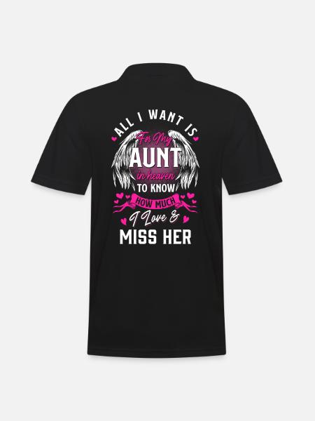 Aunt in Heaven - Men's Polo Shirt - black