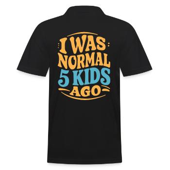 I was normal in front of 5 children - Men's Polo Shirt - black - Back - Kai (181cm)