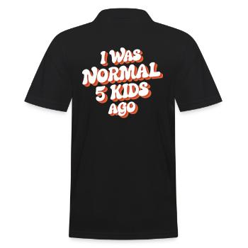 J’étais normal devant 5 enfants - Polo Homme - noir - Dos - Kai (181cm)