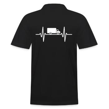 Heartbeat Truck Driver Life - Polo Homme - noir - Dos - Kai (181cm)