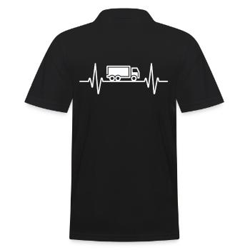 Ligne de battement de cœur de camion pour les camionneurs - Polo Homme - noir - Dos - Kai (181cm)