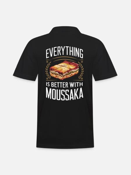 Everything Is Better With Moussaka - Men's Polo Shirt - black