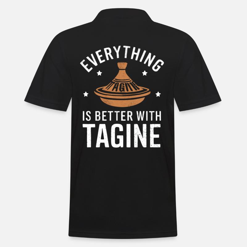 Alles Ist Besser Mit Tagine - Männer Poloshirt - Schwarz