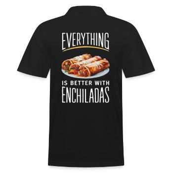 Everything is better with enchiladas - Men's Polo Shirt - black - Back - Kai (181cm)