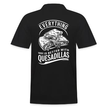 Tout est meilleur avec les quesadillas - Polo Homme - noir - Dos - Kai (181cm)