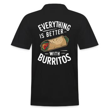 Tout est meilleur avec les burritos - Polo Homme - noir - Dos - Kai (181cm)