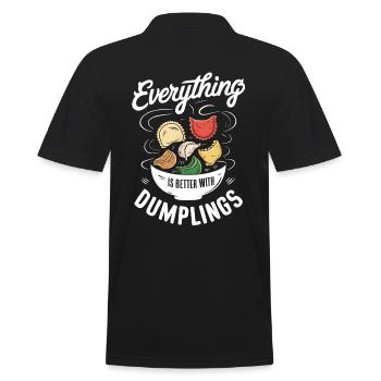 Tout est meilleur avec des boulettes - Polo Homme - noir - Dos - Kai (181cm)