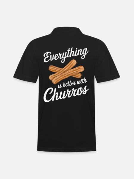 Everything is better with churros - Men's Polo Shirt - black