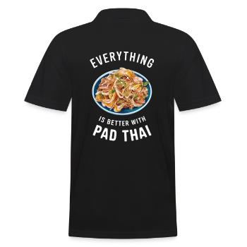 Tout est meilleur avec le Pad Thai - Polo Homme - noir - Dos - Kai (181cm)