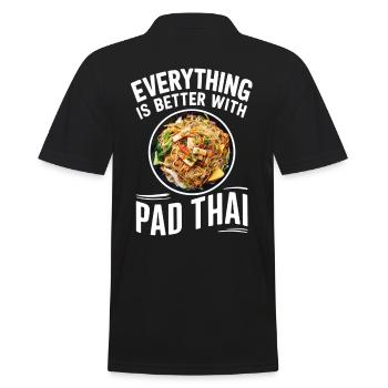 Tout est meilleur avec le Pad Thai - Polo Homme - noir - Dos - Kai (181cm)