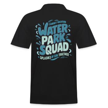 Parc aquatique Squad : vacances en famille, plaisir aquatique - Polo Homme - noir - Dos - Kai (181cm)