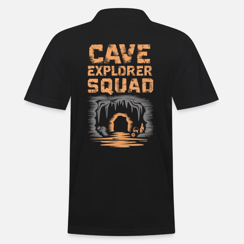 Cave Explorer Squad Adventure - Men's Polo Shirt - black