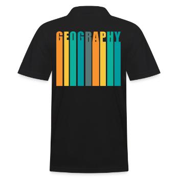 Geography Retro Vintage Stil - Männer Poloshirt - Schwarz - Hinten - Kai (181cm)