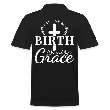 Baptisés par la naissance, sauvés par la grâce - Polo Homme - noir - Dos - Kai (181cm)