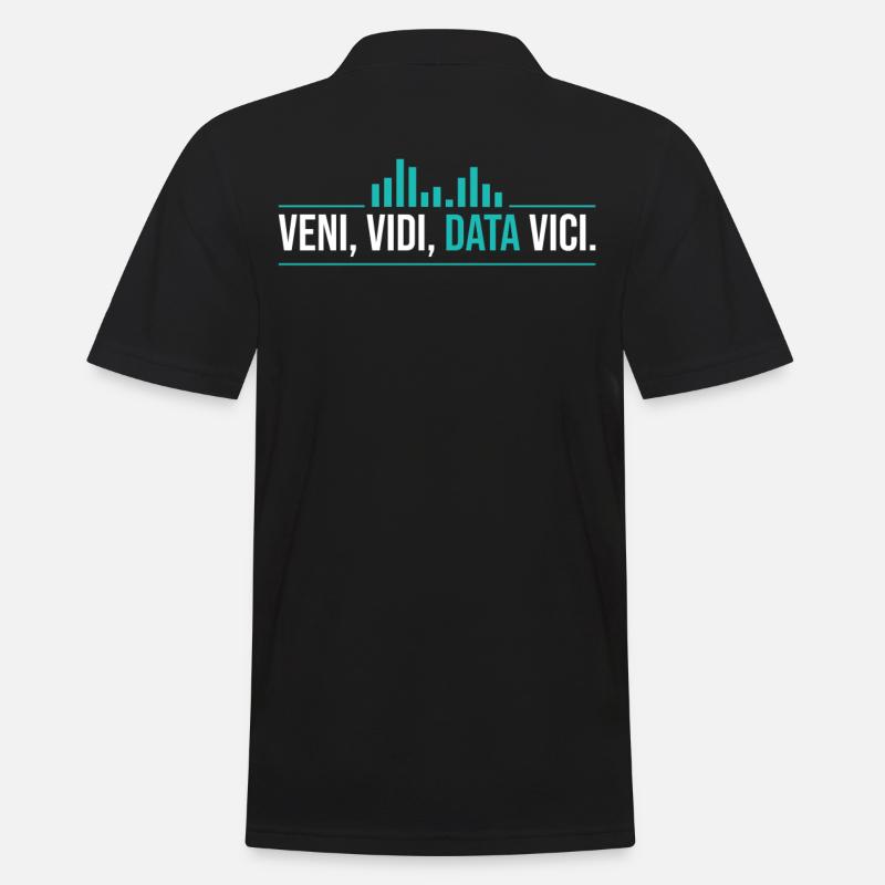 Veni, Vidi, Data Vici Statisticien - Polo Homme - noir