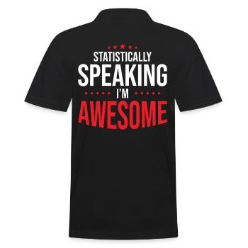Statistically, I'm fantastic - Men's Polo Shirt - black - Back - Kai (181cm)