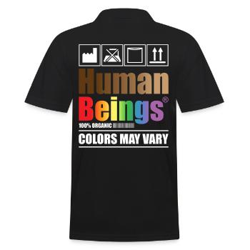 Human Beings 100% Organic Colors May Vary - Men's Polo Shirt - black - Back - Kai (181cm)