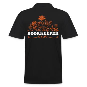 À l’époque de mon comptable avec des fleurs - Polo Homme - noir - Dos - Kai (181cm)