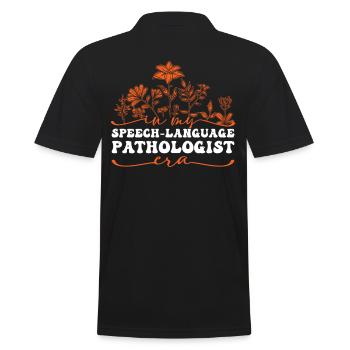 In My Speech-Language Pathologist Era Blumenmotiv - Männer Poloshirt - Schwarz - Hinten - Kai (181cm)
