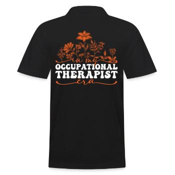 In My Occupational Therapist Era - Männer Poloshirt - Schwarz - Hinten - Kai (181cm)