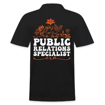 In My Public Relations Specialist Era - Männer Poloshirt - Schwarz - Hinten - Kai (181cm)