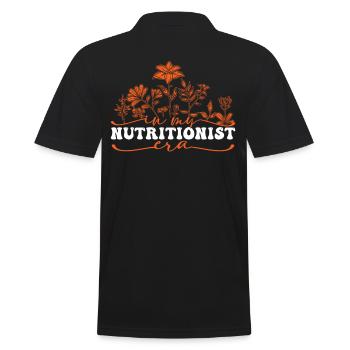 À l’époque de ma nutritionniste avec des fleurs - Polo Homme - noir - Dos - Kai (181cm)