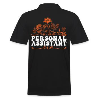 In My Personal Assistant Era - Men's Polo Shirt - black - Back - Kai (181cm)