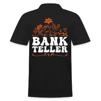Dans mon caissier de banque Era Fleurs - Polo Homme - noir - Dos - Kai (181cm)