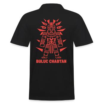 Maya Gott Mayan Mythologie Buluc Chabtan - Männer Poloshirt - Schwarz - Hinten - Kai (181cm)