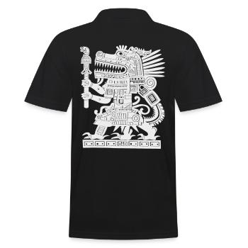 Dieu maya mythologie maya Dieu ancien - Polo Homme - noir - Dos - Kai (181cm)